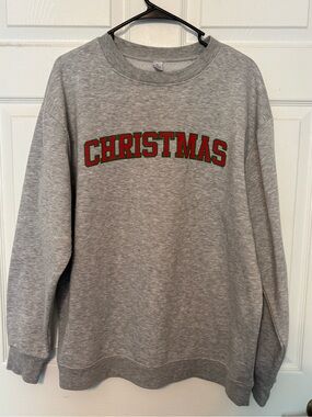 Gray Christmas Crewneck Sweatshirt